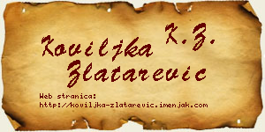 Koviljka Zlatarević vizit kartica